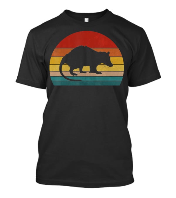 Opossum Vintage Style Possum Retro Sunset T-Shirt