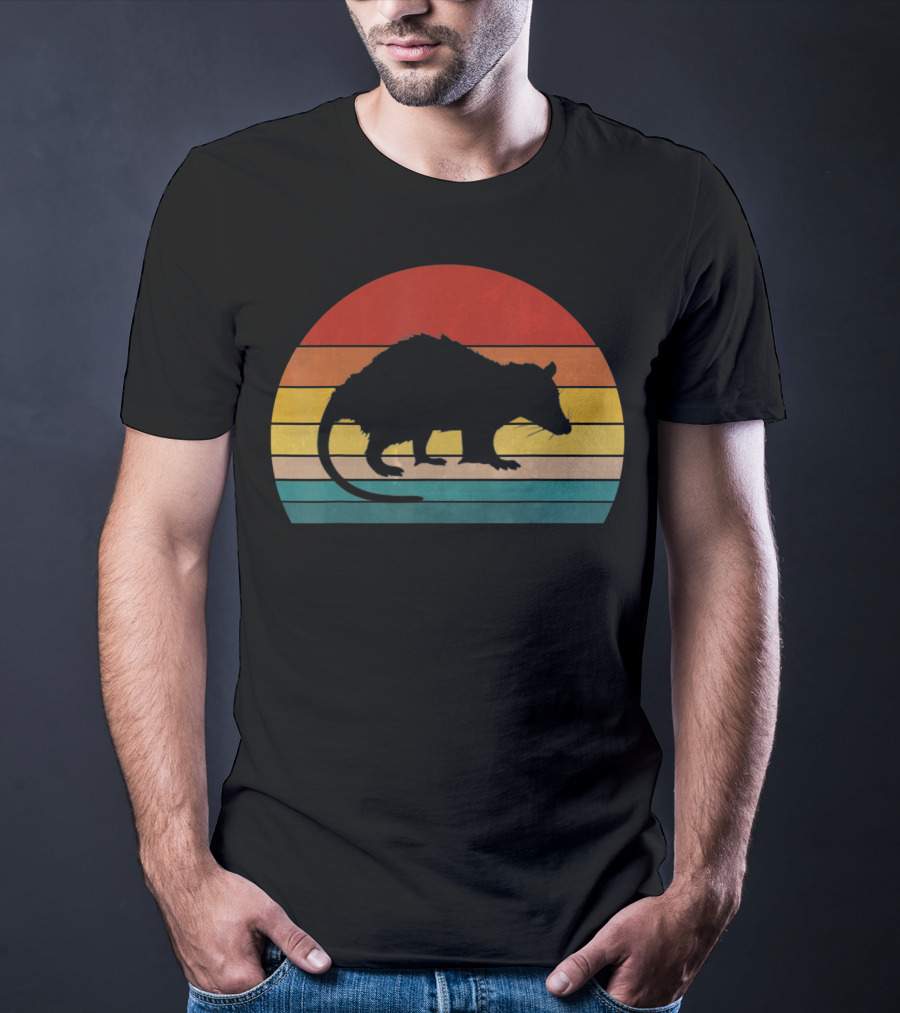 Opossum Vintage Style Possum Retro Sunset T-Shirt