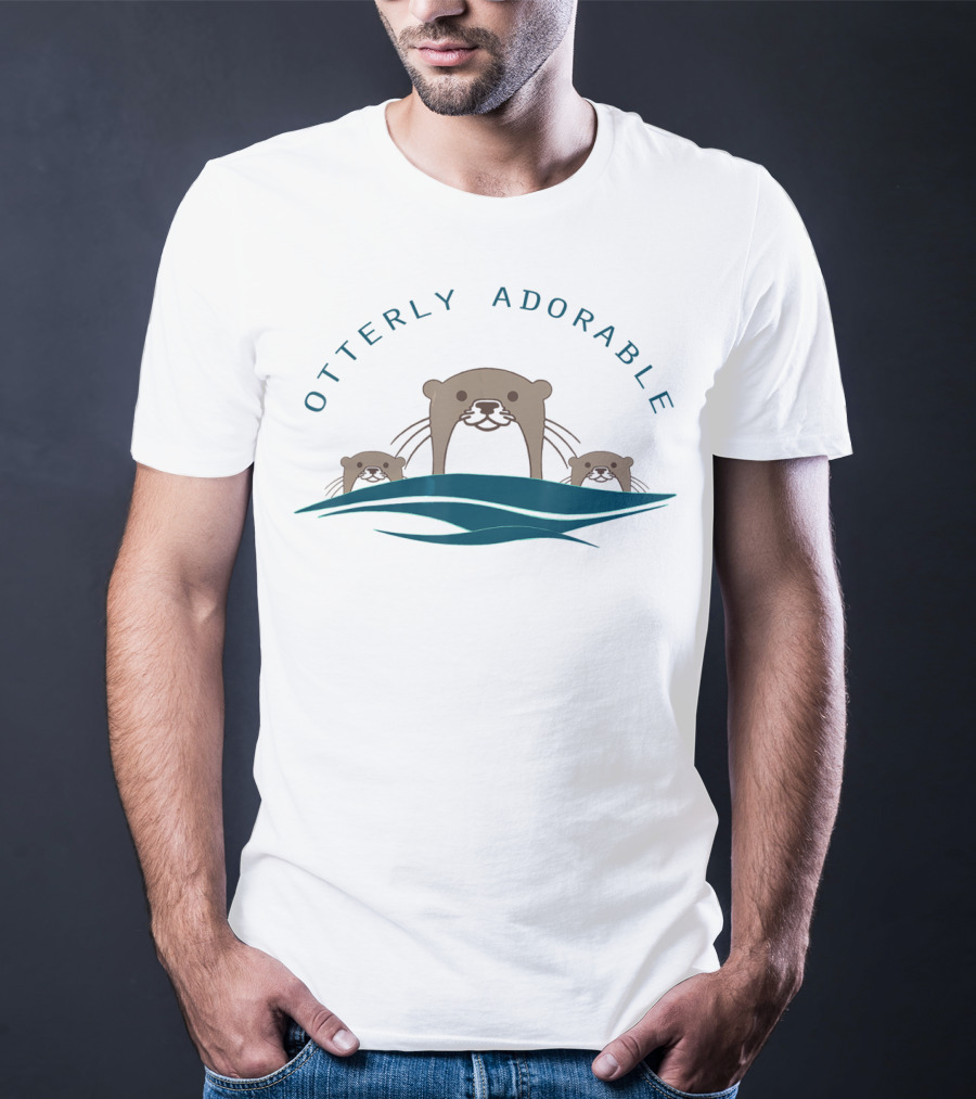 Otterly Adorable Sea Otter Ocean Wildlife Playful Trio T-Shirt