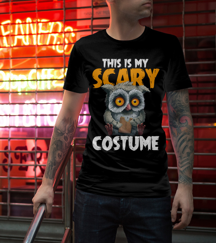 This Is My Scary Costume Owl With Chocolate T-Shirt