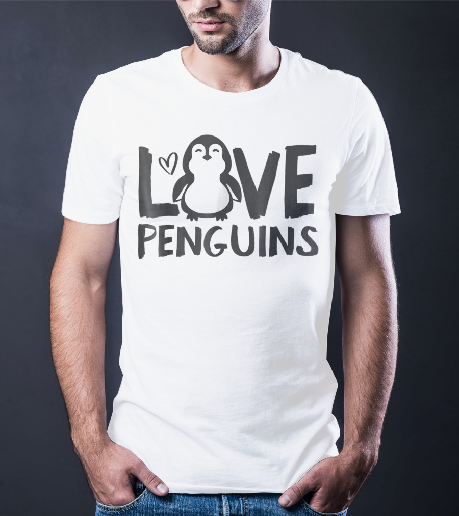 Love Penguins Cute Heart Penguin Lovers T-Shirt
