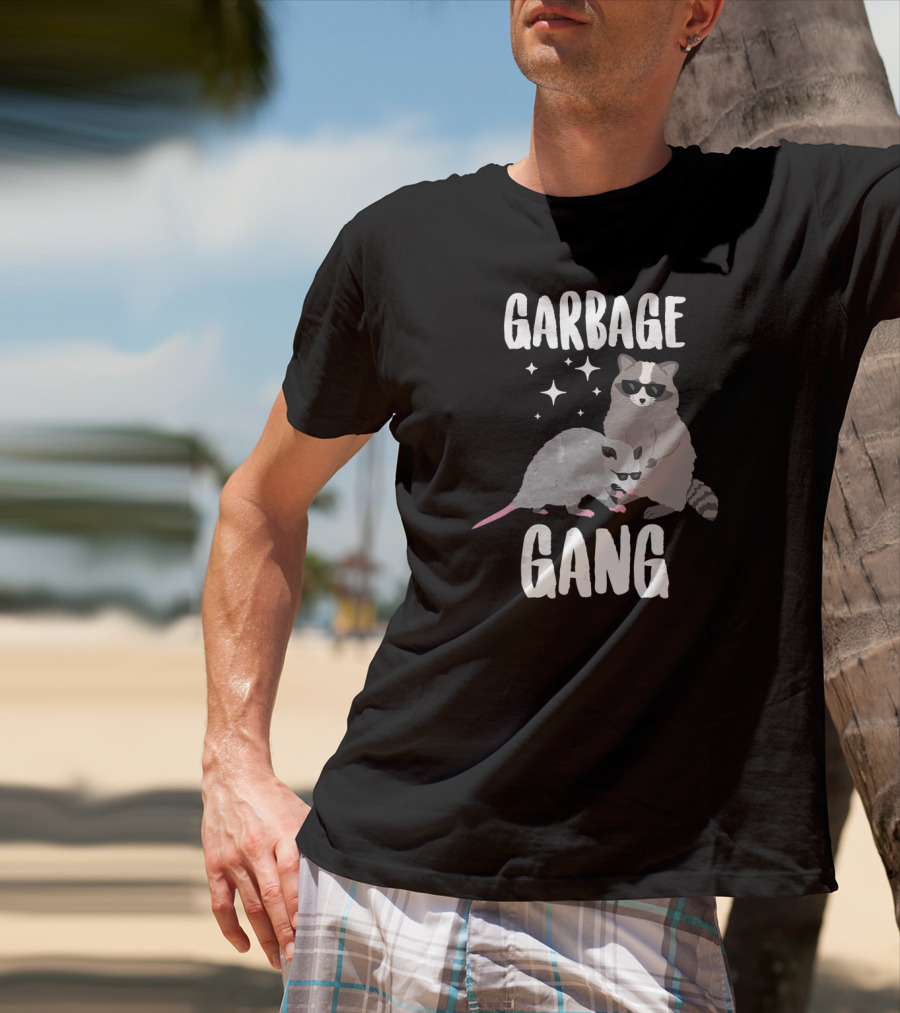 Garbage Gang Opossum And Raccoon Funny Animals T-Shirt