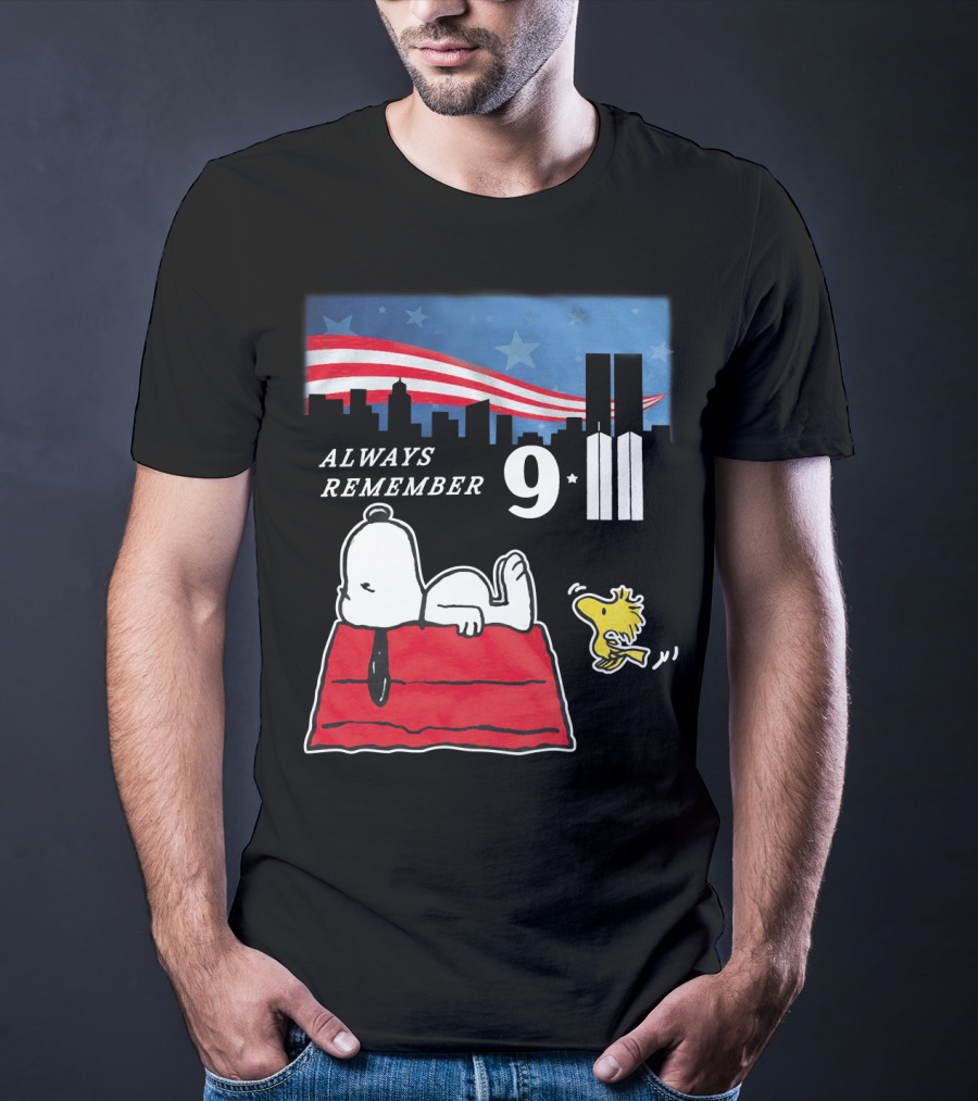 Always Remember 9 11 Snoopy Peanuts Movie Twin Towers T-Shirt
