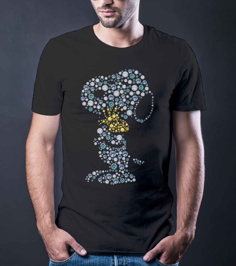 Bubble Dog Snoopy Peanuts Movie Crystal T-Shirt