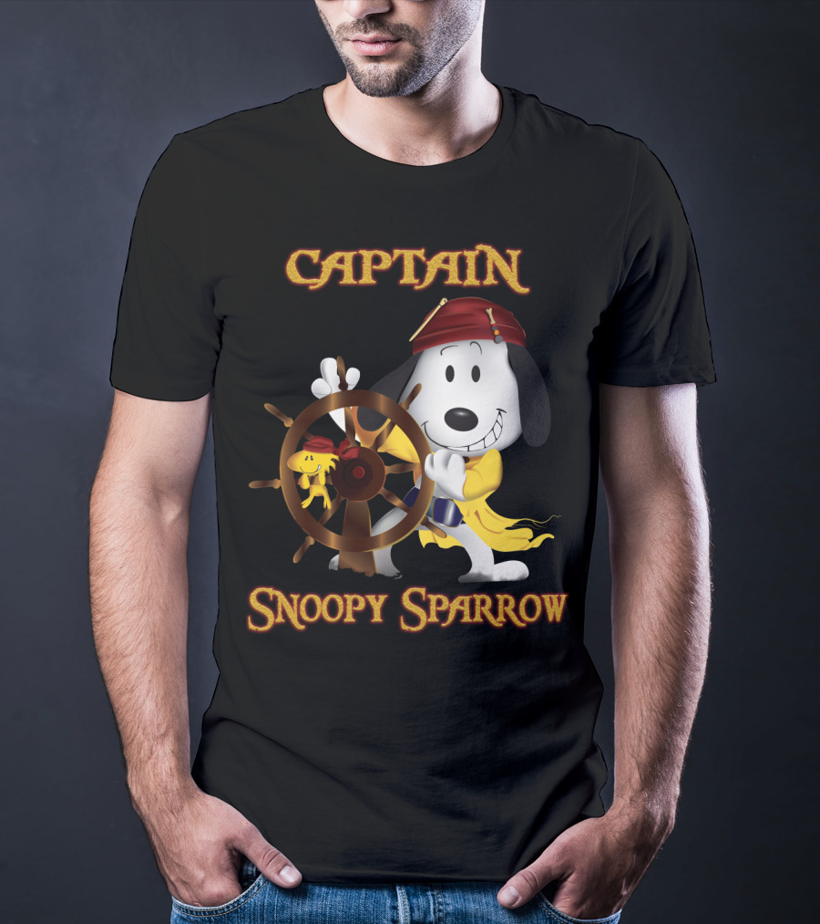Captain Snoopy Sparrow Peanuts Movie Crossover T-Shirt