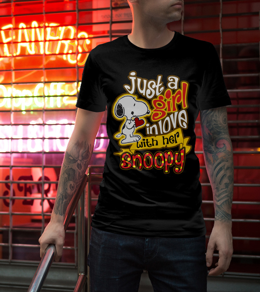 Just A Girl In Love With Her Snoopy Peanuts Movie T-Shirt