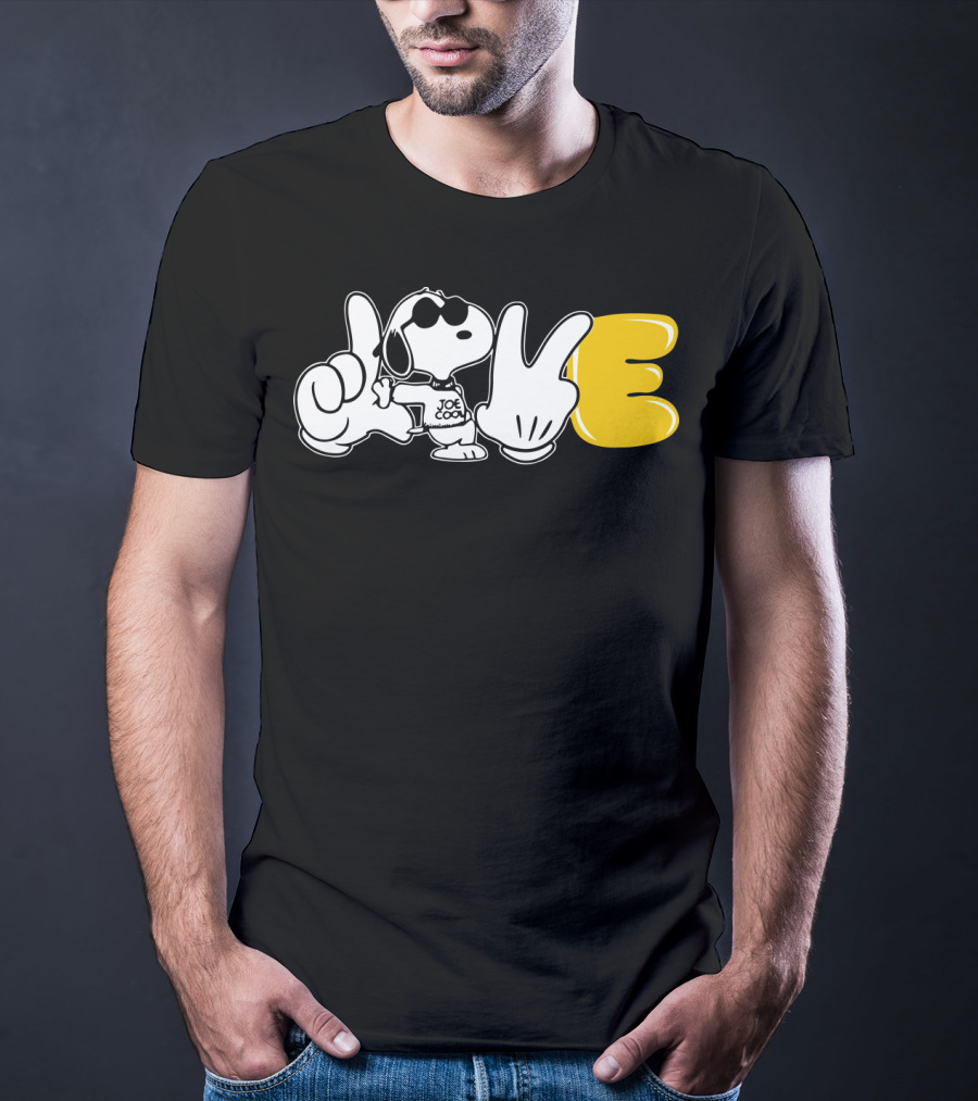 Love Sign Language Joe Cool Snoopy The Peanuts Movie T-Shirt