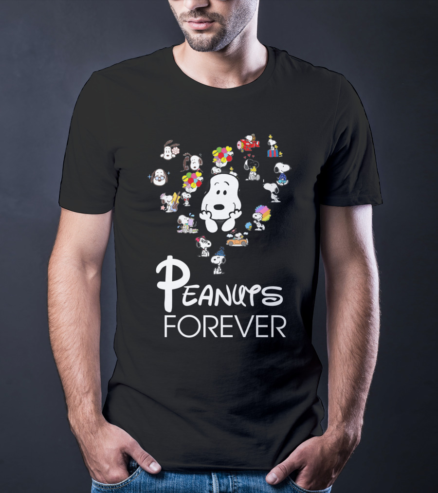 Peanuts Forever Snoopy The Peanuts Movie Characters Cartoon Icons T-Shirt