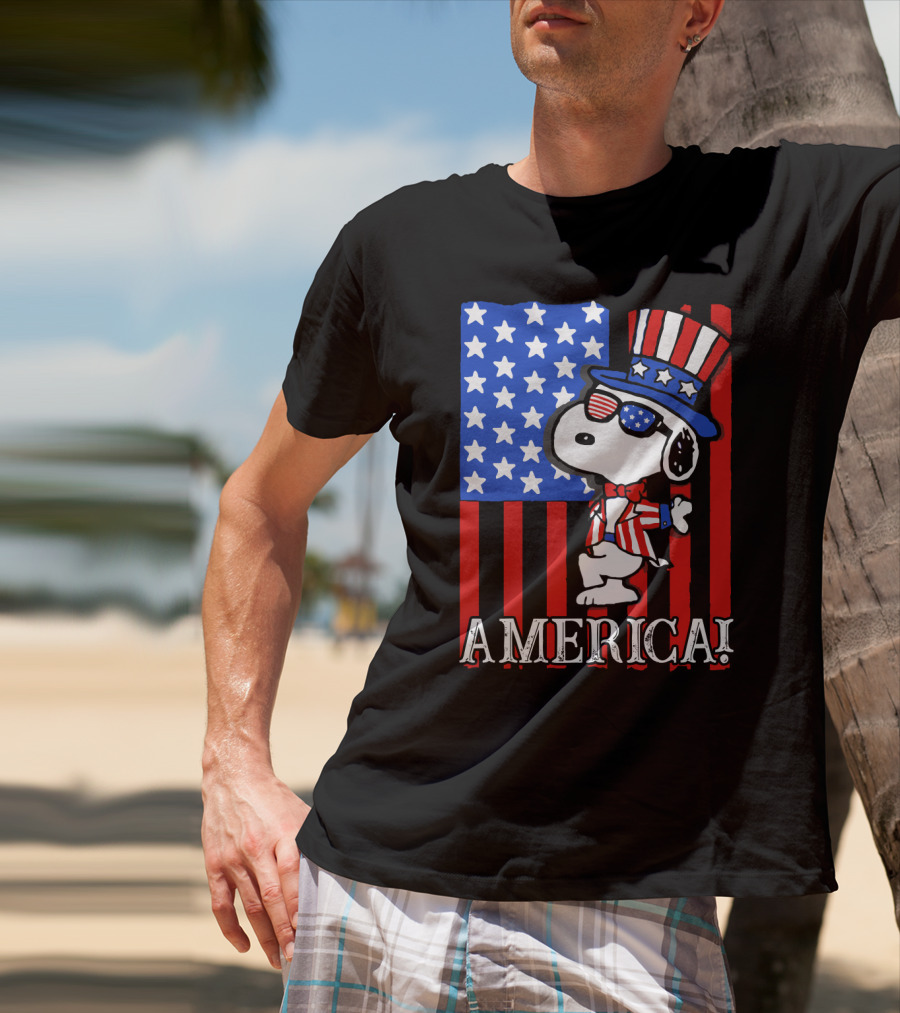 Peanuts Snoopy America Patriotic The Peanuts Movie T-Shirt