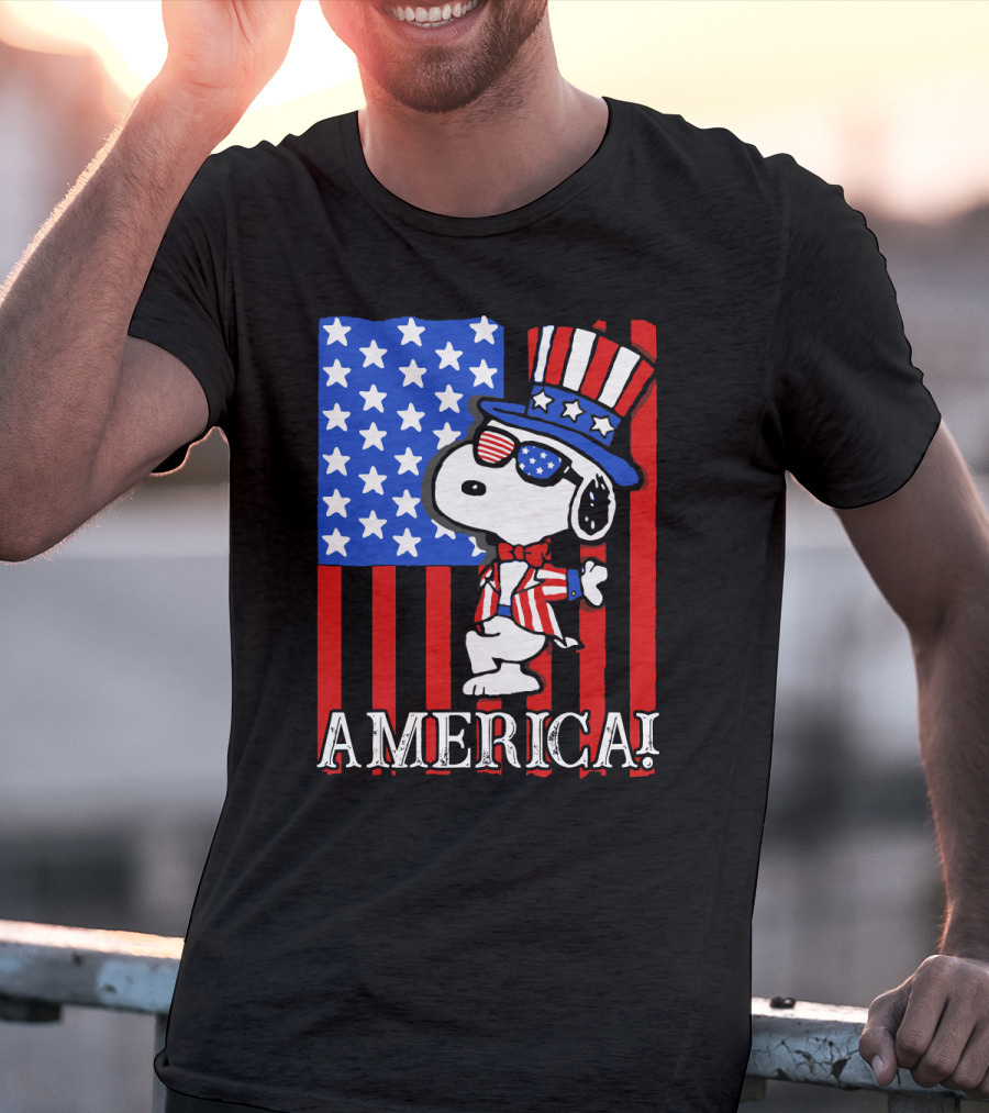 Peanuts Snoopy America Patriotic The Peanuts Movie T-Shirt
