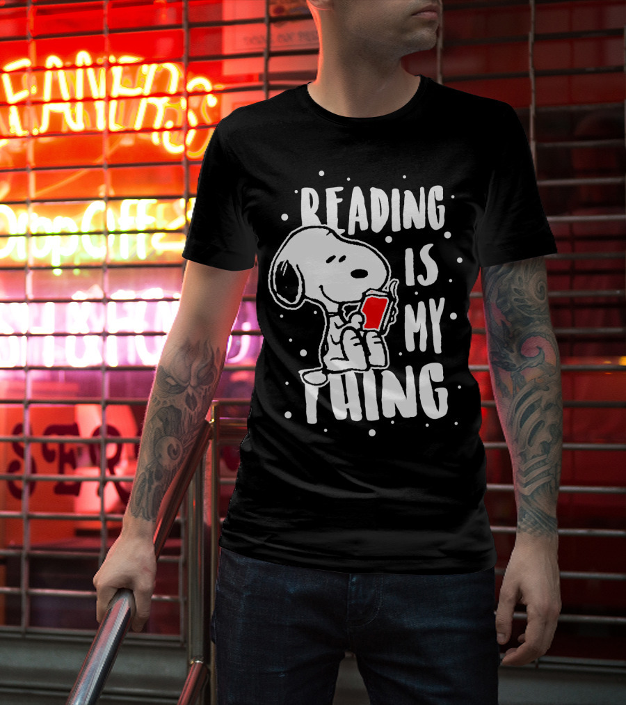 Reading Is My Thing Snoopy The Peanuts Movie T-Shirt