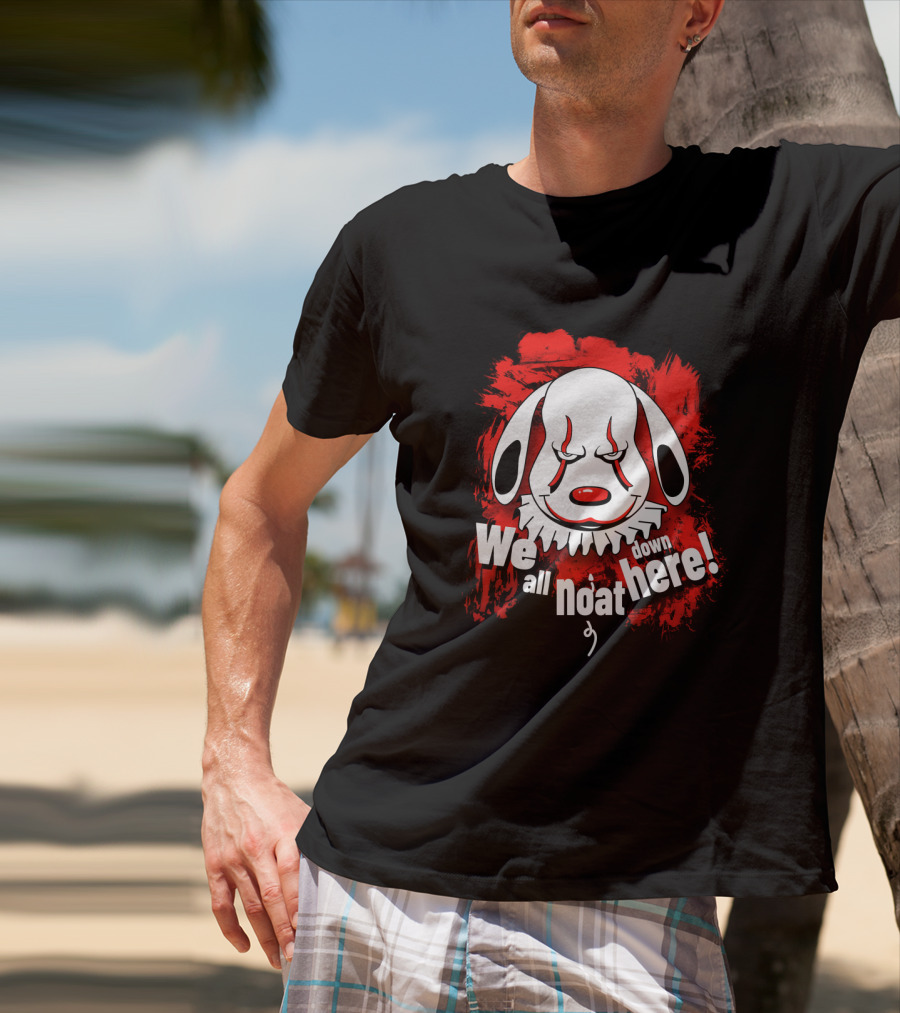 We All Float Pennywise Halloween Peanuts Snoopy Crossover T-Shirt