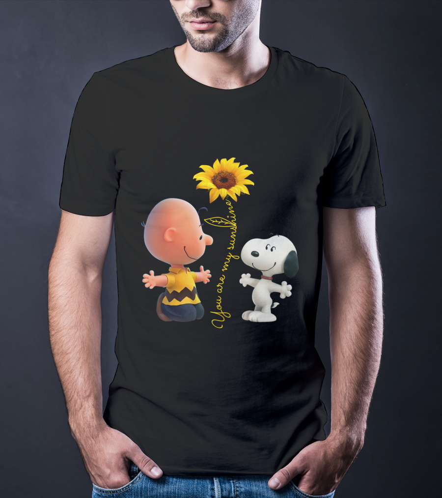 You Are My Sunshine Sunflower Hippie Snoopy The Peanuts Movie T-Shirt