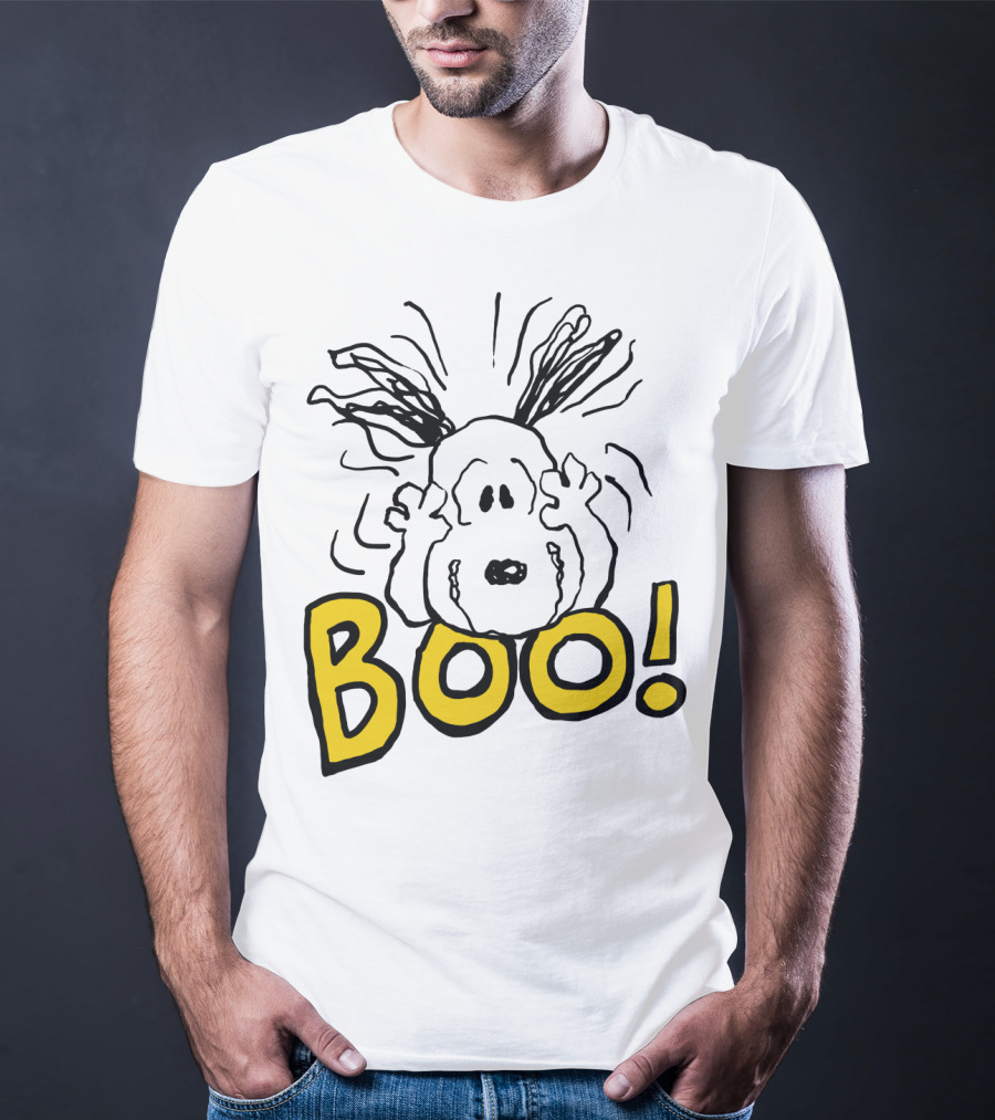 BOO Halloween Snoopy The Peanuts Movie T-Shirt