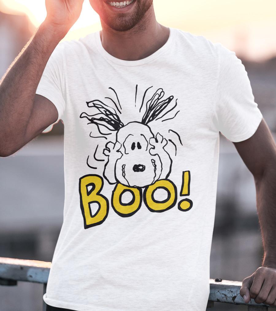 BOO Halloween Snoopy The Peanuts Movie T-Shirt