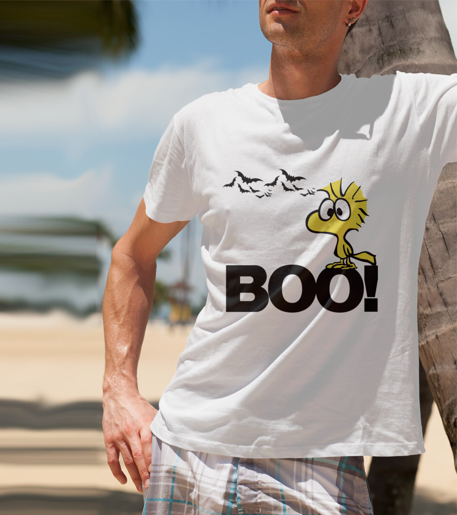 Woodstock Boo Halloween The Peanuts Movie Snoopy Bats T-Shirt