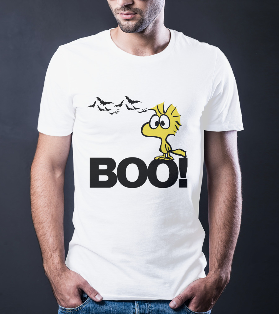Woodstock Boo Halloween The Peanuts Movie Snoopy Bats T-Shirt