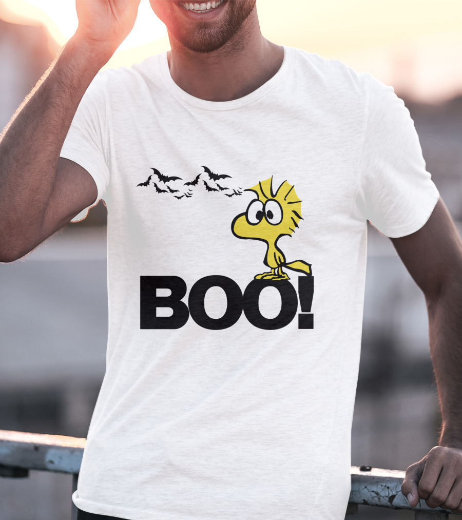 Woodstock Boo Halloween The Peanuts Movie Snoopy Bats T-Shirt