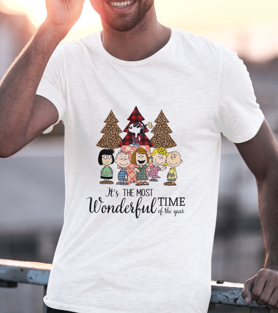 It's The Most Wonderful Time Of The Year Snoopy The Peanuts Movie Christmas Characters T-Shirt