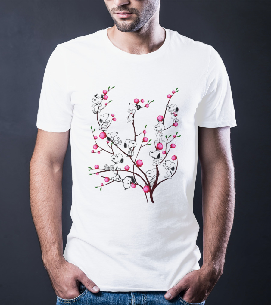 Peach Tree Snoopy The Peanuts Movie T-Shirt