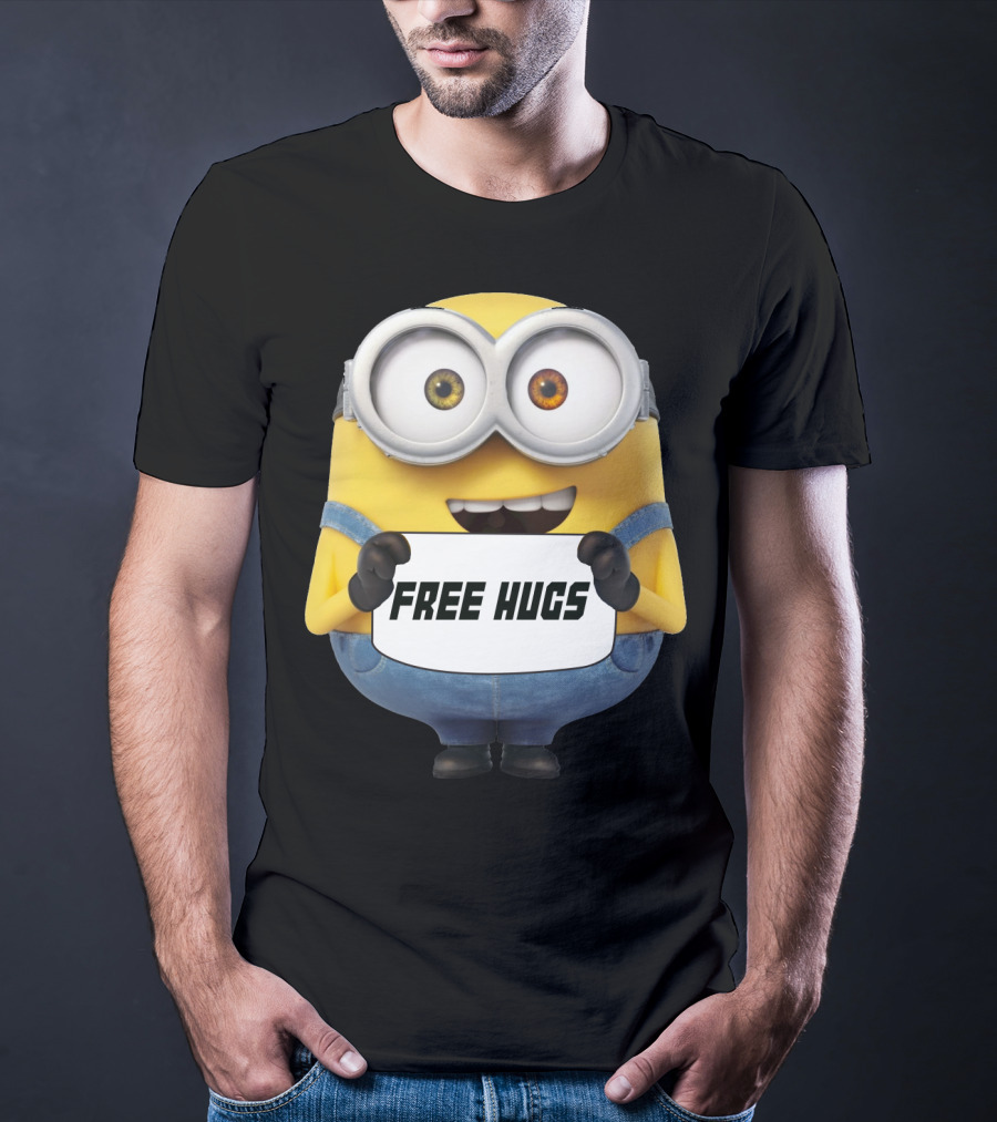 Free Hugs Bob Minion Despicable Me Sign T-Shirt