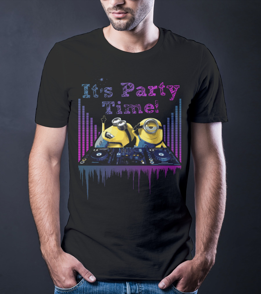 It's Party Time Minions Despicable Me DJ Vibes T-Shirt