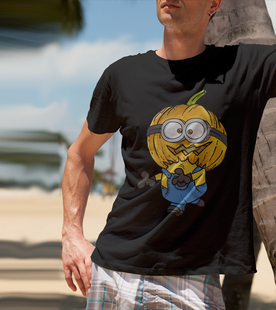 Pumpkin Head Minion Halloween Despicable Me Fun T-Shirt