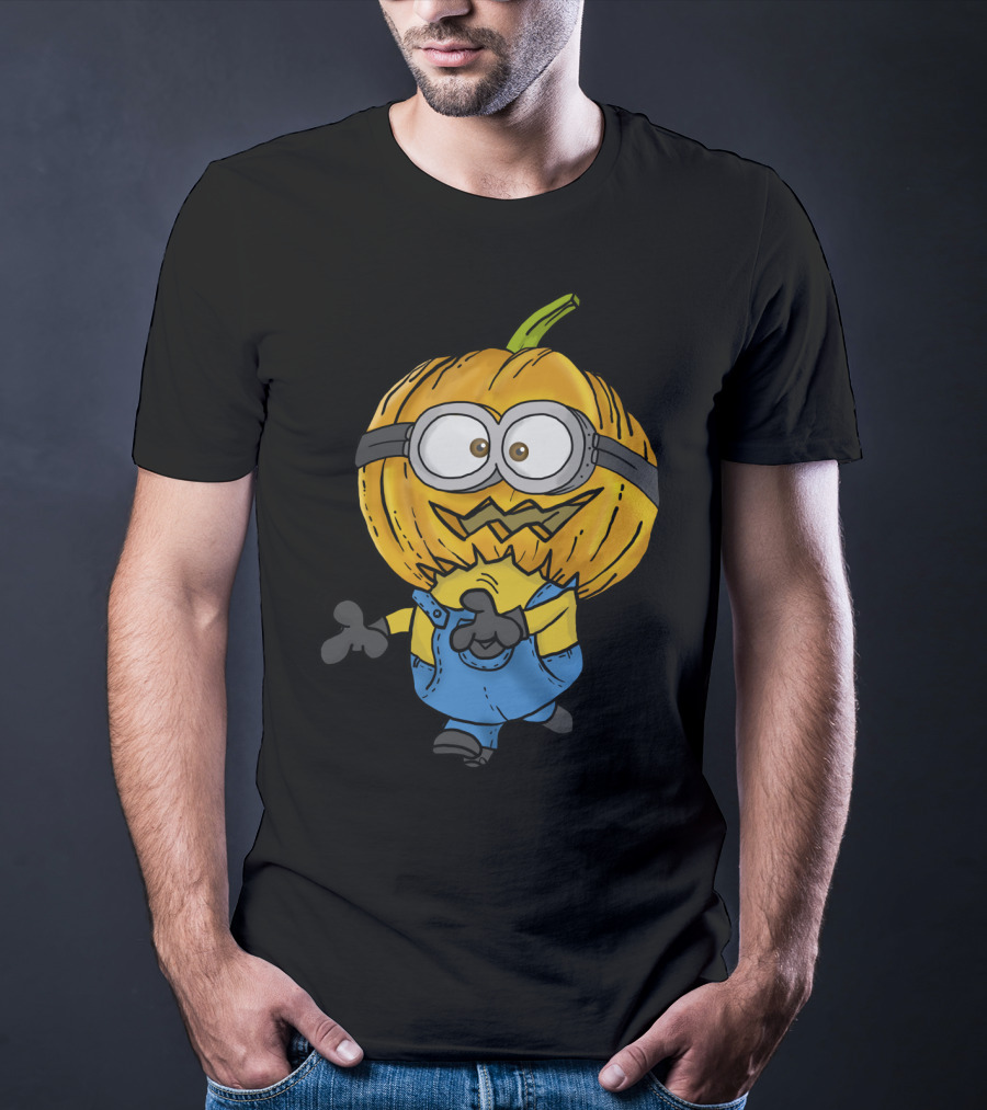 Pumpkin Head Minion Halloween Despicable Me Fun T-Shirt