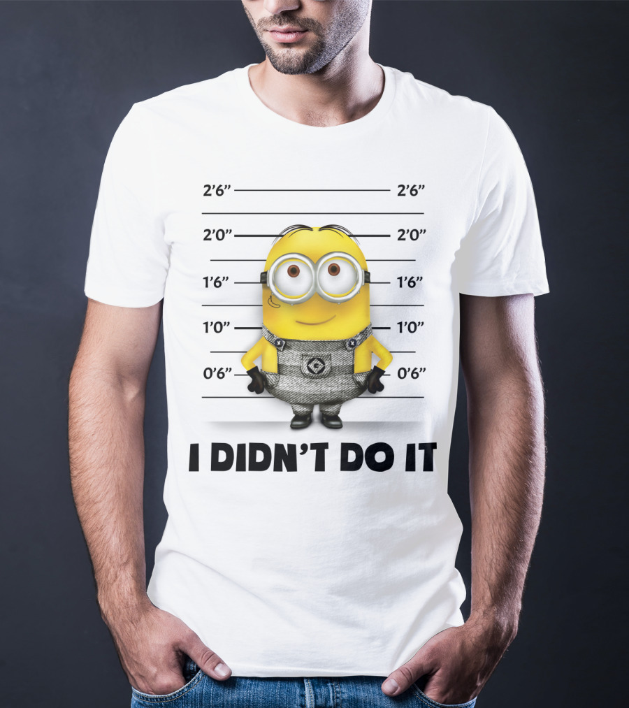 I Didn't Do It Minion Mugshot Despicable Me Naughty T-Shirt