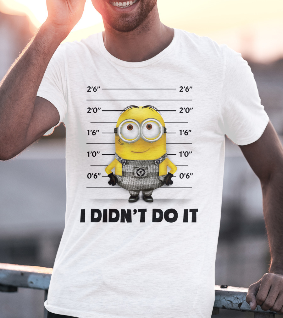 I Didn't Do It Minion Mugshot Despicable Me Naughty T-Shirt