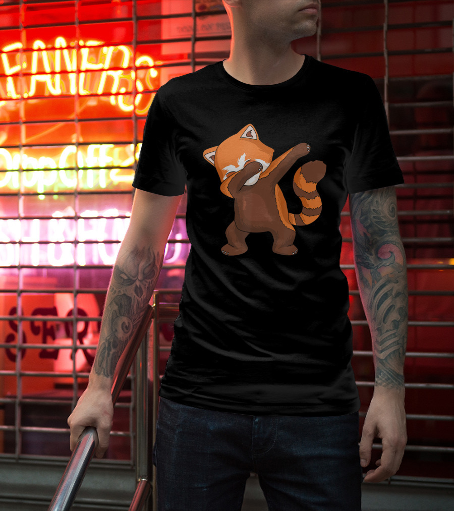 Red Panda Dabbing Dab Dance For Panda Lovers T-Shirt