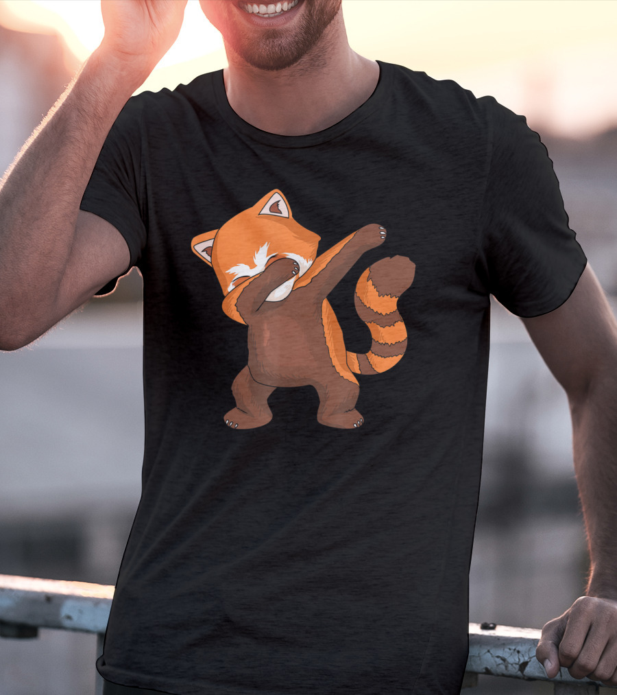 Red Panda Dabbing Dab Dance For Panda Lovers T-Shirt