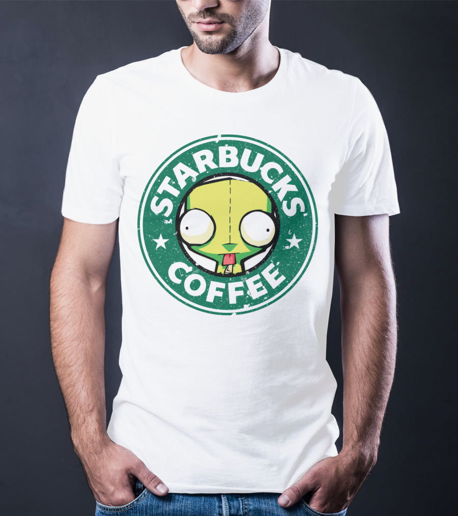 Starbucks Coffee Cute Gir Invader Zim T-Shirt