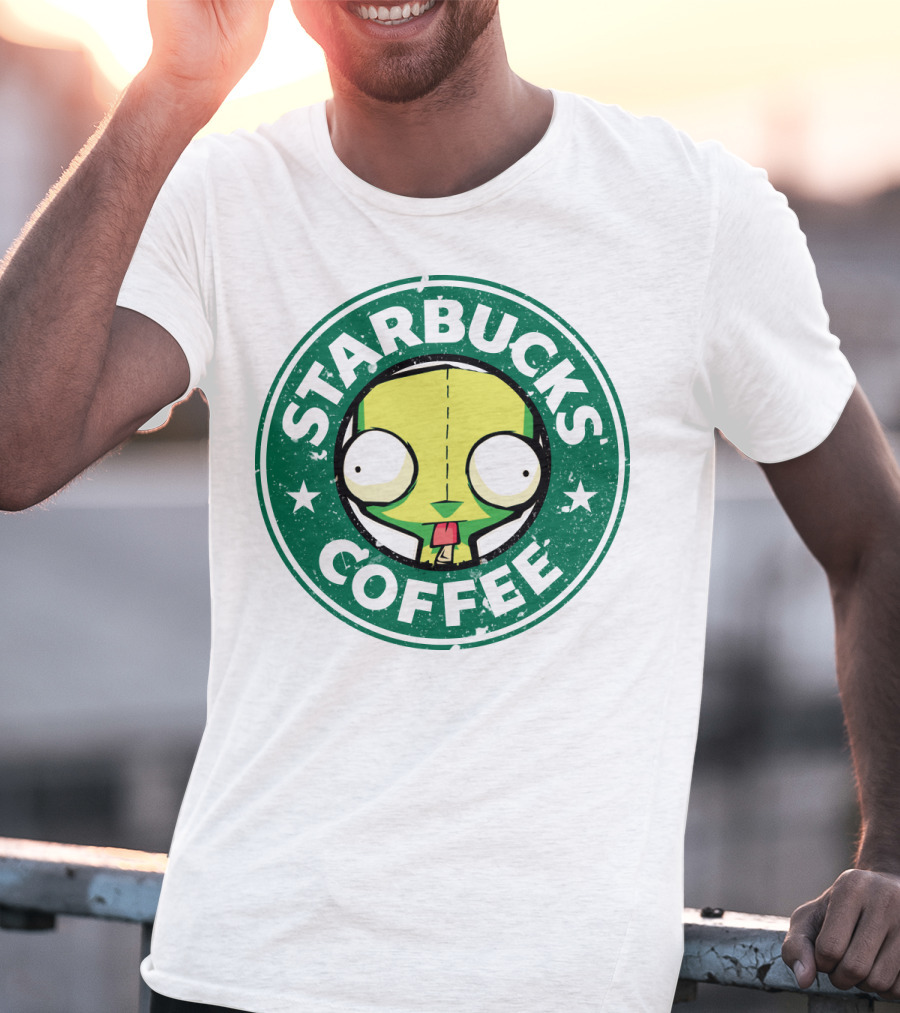 Starbucks Coffee Cute Gir Invader Zim T-Shirt