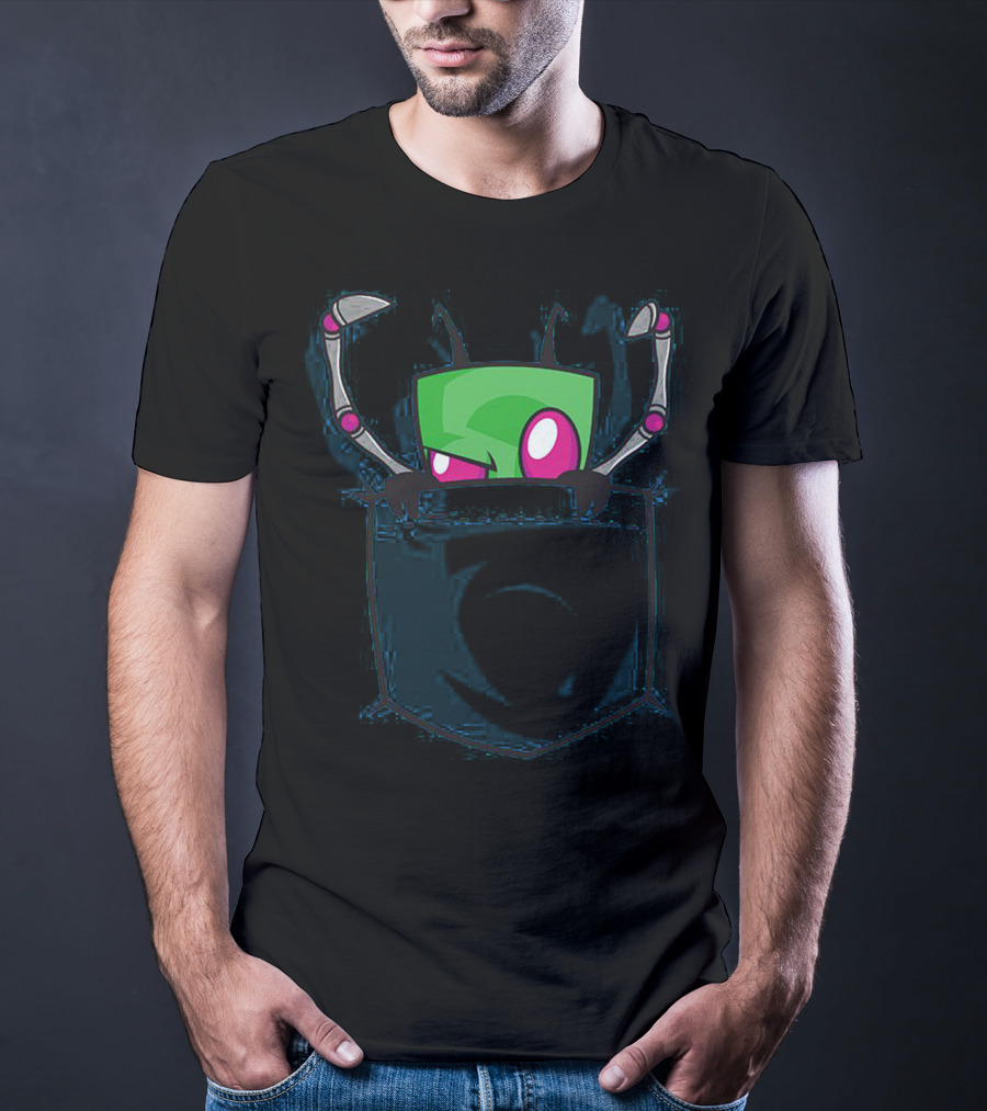 Gir Invader Zim Cute Pocket T-Shirt