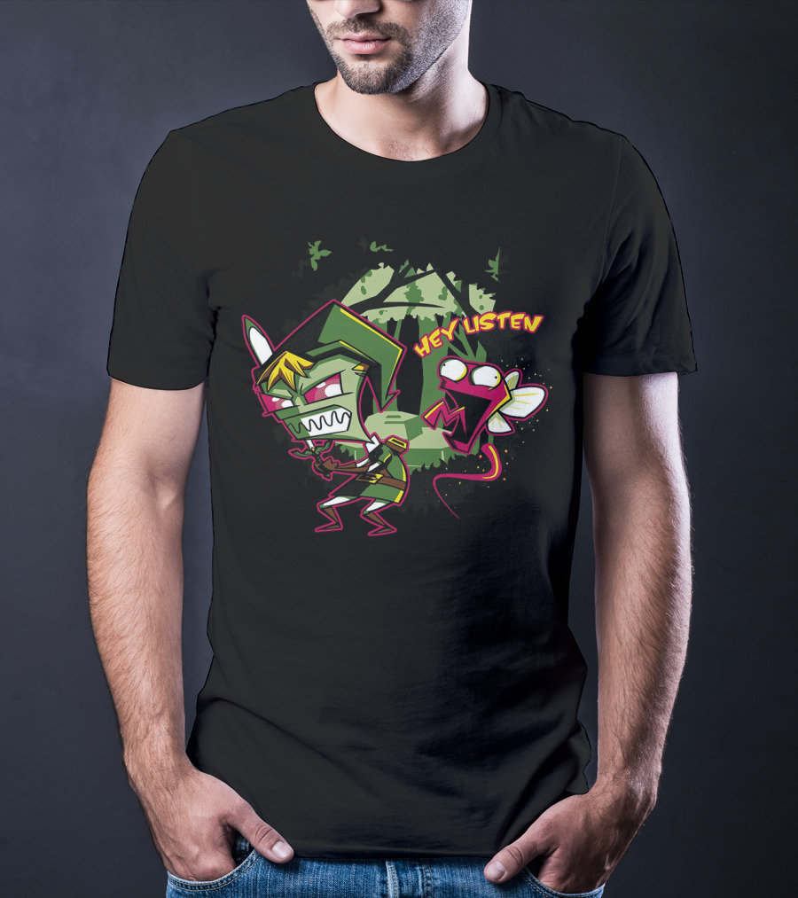 Legend Of Zelda Invader Zim Gir Hey Listen Crossover T-Shirt