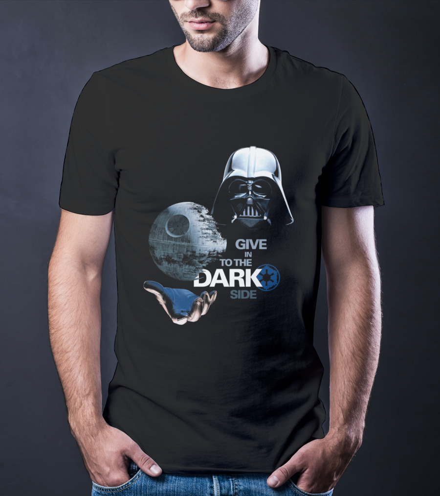 Darth Vader Star Wars Give In To The Dark Side With Death Star T-Shirt