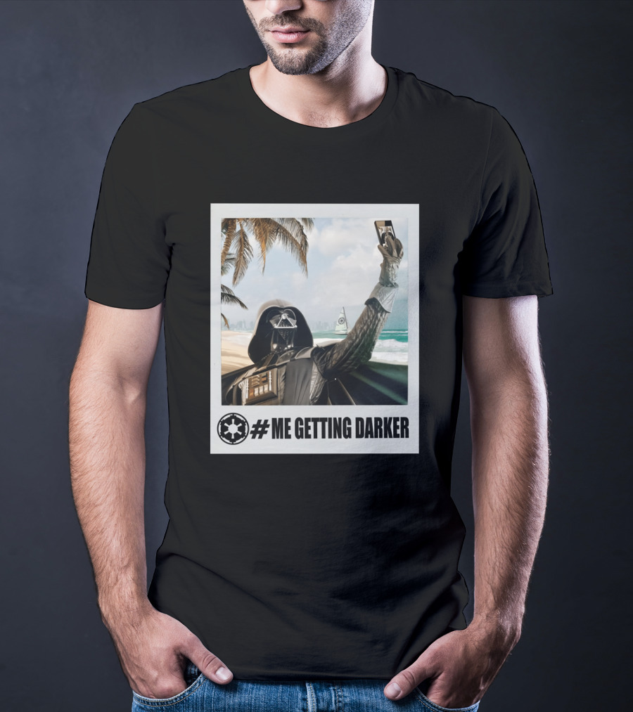Me Getting Darker Darth Vader Star Wars Beach Selfie T-Shirt