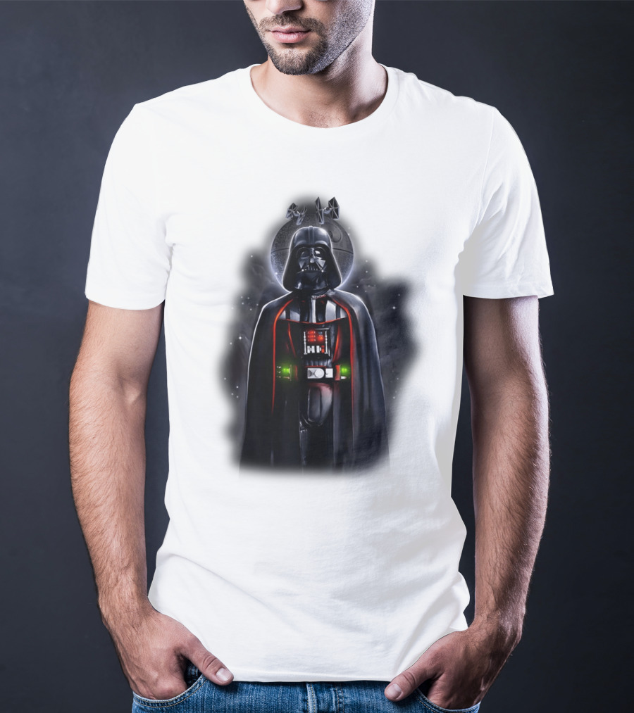 Star Wars Darth Vader With Death Star And Signature T-Shirt