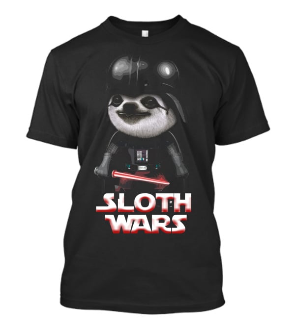 Sloth Wars Funny Darth Vader Star Wars T-Shirt