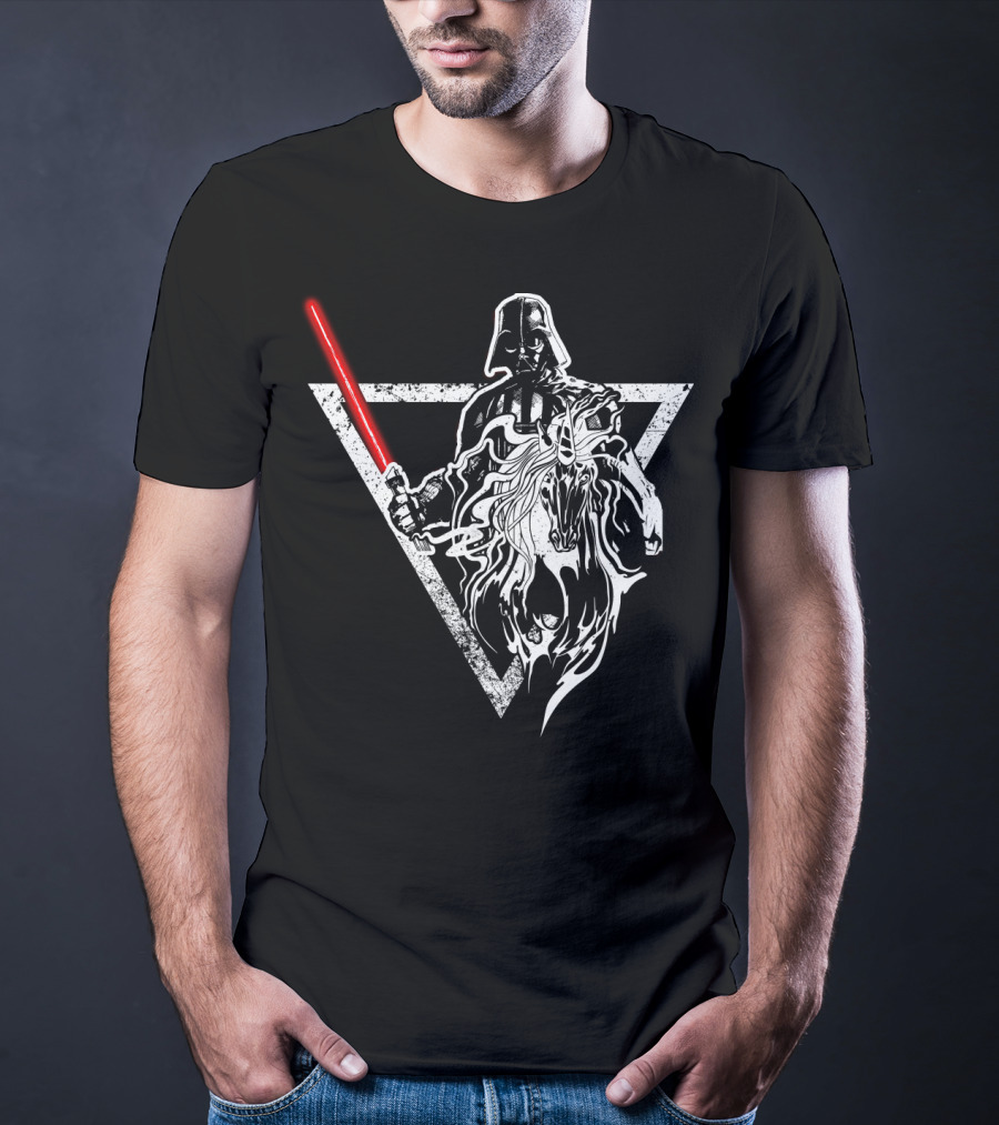 Unicorn Vader Darth Vader Star Wars Triangle Lightsaber Fusion T-Shirt