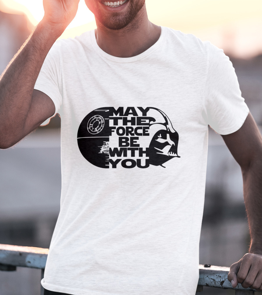 May The Force Be With You Death Star Darth Vader Star Wars T-Shirt