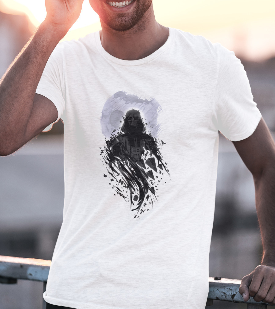 Darth Vader Shadow Of The Dark Side Star Wars Moon Scene T-Shirt