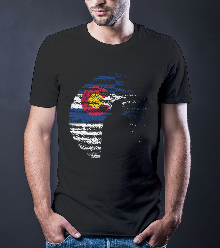 Colorado State Flag Darth Vader Death Star Moon T-Shirt