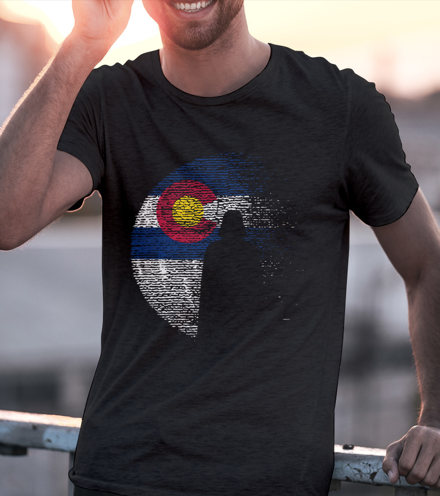 Colorado State Flag Darth Vader Death Star Moon T-Shirt