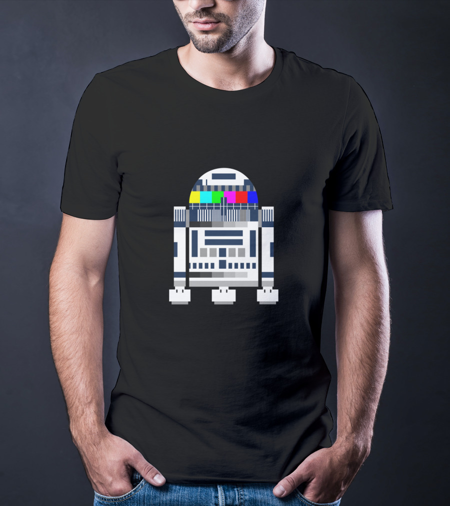 Classic R2 D2 Droid Star Wars TV Screen Elements T-Shirt
