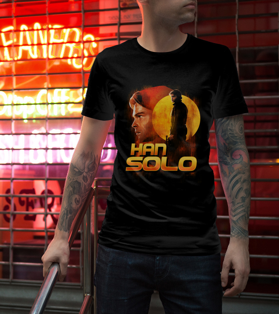 Young And Wild Han Solo Star Wars Iconic Character Graphics T-Shirt
