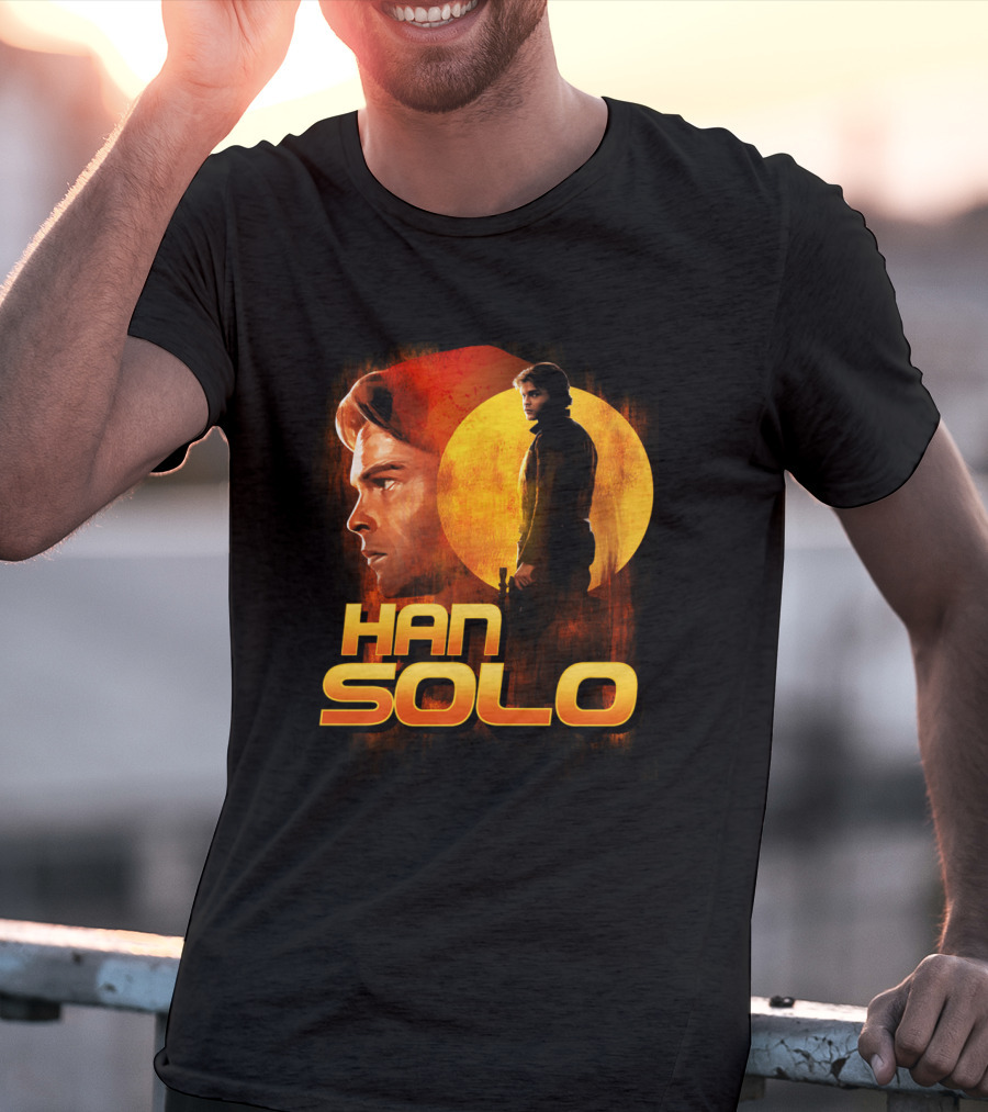 Young And Wild Han Solo Star Wars Iconic Character Graphics T-Shirt