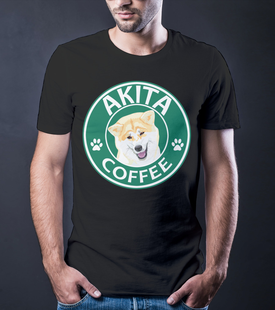 AKITA COFFEE Dog Paw T-Shirt