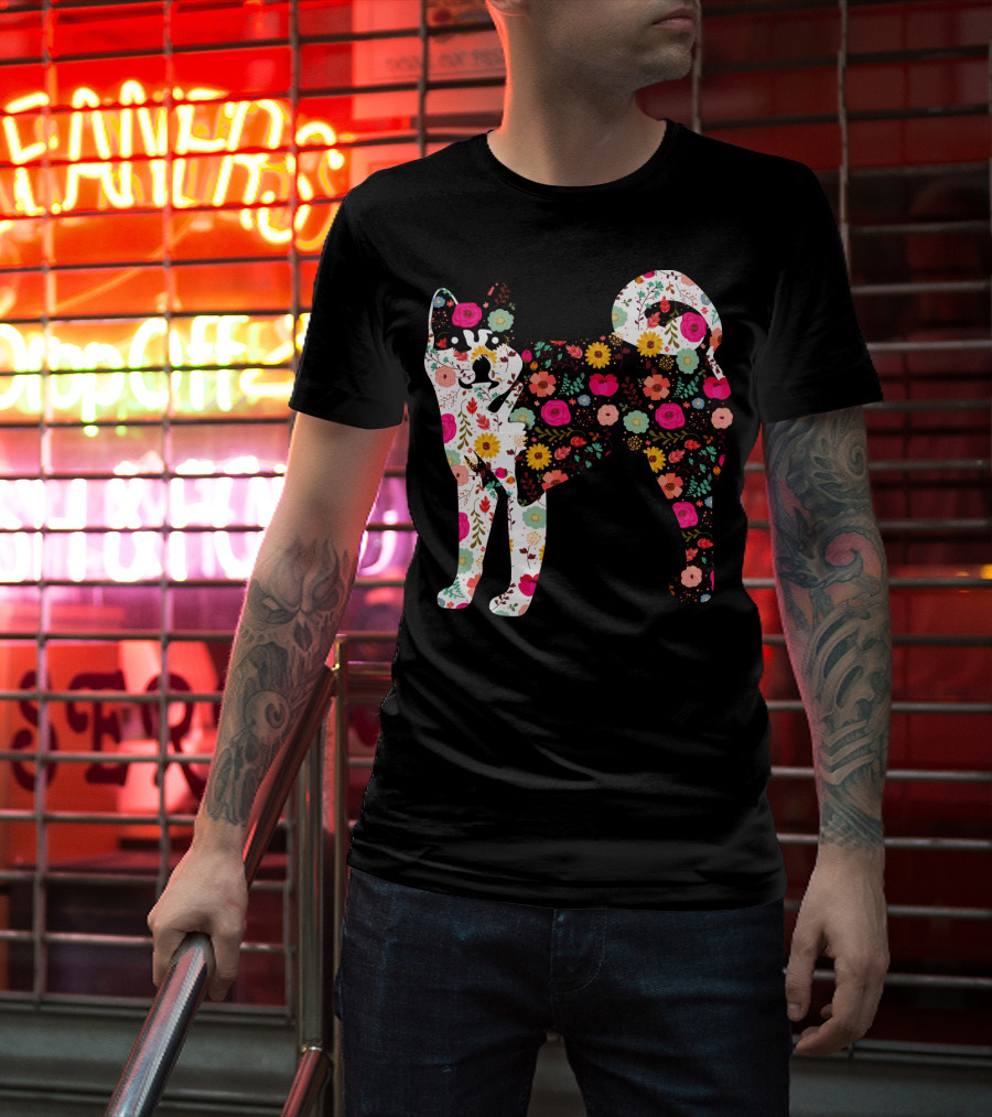 Akita Floral Patterned Body T-Shirt